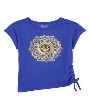 The Children's Place Side Tie Graphic Tee - Deep Royal