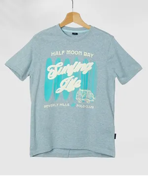 Beverly Hills Polo Club Surfing Life Tee - Blue