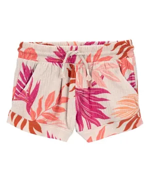 Carter's Floral Pull-On French Terry Shorts - Multi Color