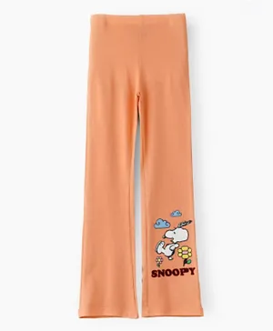 UrbanHaul X Peanuts Snoopy Graphic Leggings - Orange