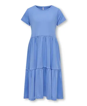 أونلي كيدز فستان مكشكش  - أزرق