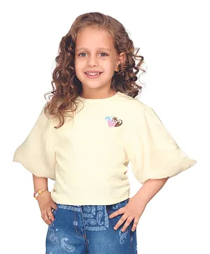 Little Kangaroos Hearts Top - Off White