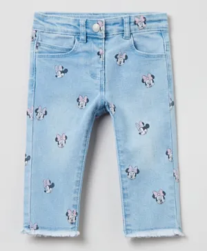 او في اس جينز بطبعة ميني ماوس من ديزني - أزرق