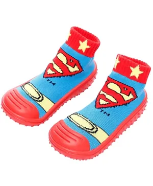 Cool Grip Baby Superman Shoe Socks - Red