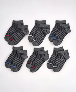 Skechers 6 Pack Non Terry Low Cut Socks - Black
