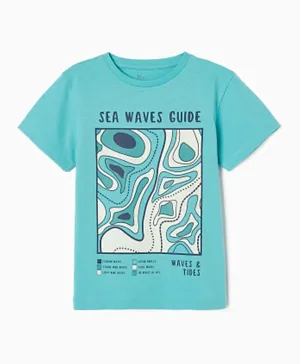 Zippy Sea Waves Guide T-Shirt - Blue