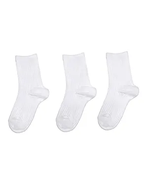 Genius 3 Pack Quarter Length Socks - White