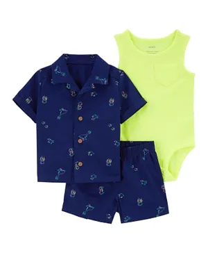 Carter's 3-Piece Little Shirt Shorts/Co-Ords & Onesie Set - Blue