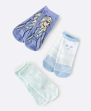 Disney 3 Pack Frozen Crew Socks - Multicolor