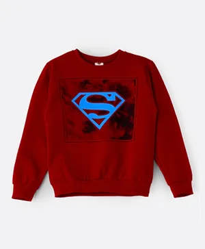 Warner Brother Superman Sweatshirt - Maroon