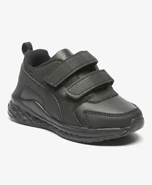 LBL by Shoexpress Textured Velcro Closure Sneakers - Black