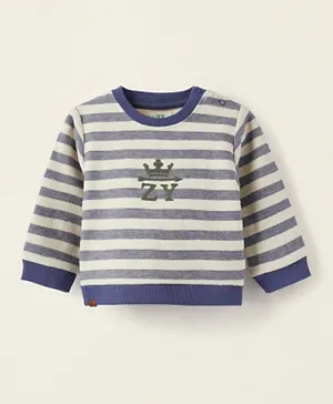Zippy ZY Striped Sweatshirt for Newborns - Multicolor