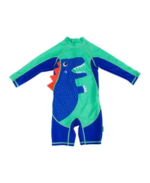 ZOOCCHINI Crocodile Theme Legged Swimsuit - Blue/Green