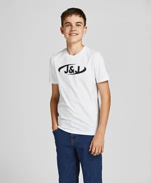 Jack & Jones Junior Logo Graphic T-Shirt - White