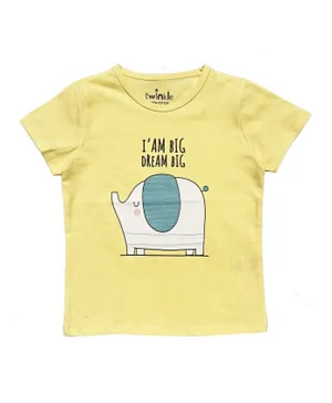 Twinkle Kids Dream Big Graphic T-Shirt - Yellow