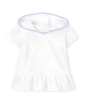 The Children's Place Hooded Swim Coverup - White