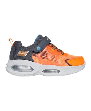 Skechers S Lights Prismatrons Light Up Shoes - Orange & Grey