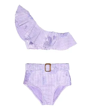 Reborn Society Grape Frill Two Piece Swimsuit - Purple