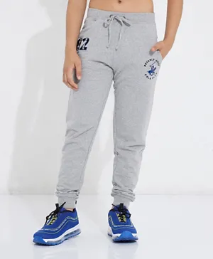 Beverly Hills Polo Club Logo Embroidered Joggers - Grey