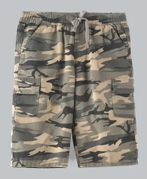 Nexgen Juniors Camo Printed Shorts - Grey