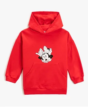 Koton Minnie Mouse Graphic Sweatshirt - Red