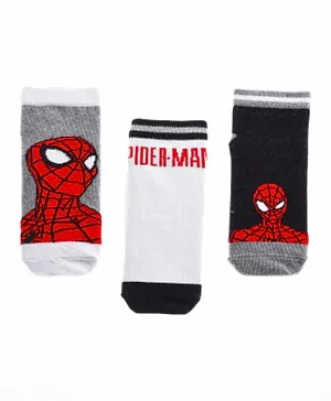 Comic Kicks by UrbanHaul 3-Pack Spiderman Printed Socks - Multicolor