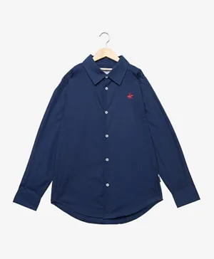 Beverly Hills Polo Club Logo Embroidered Shirt - Navy