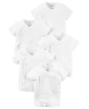 Carter's Pack of 5 Side Snap Tees - White