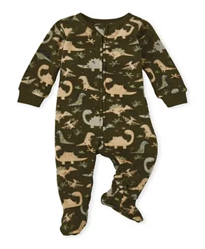 The Children's Place Dino Sleepsuit - Shale