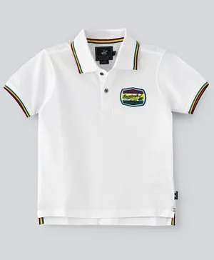 Beverly Hills Polo Club Stretch Pique Polo T-Shirt - White