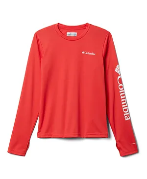 Columbia Fork Stream Long Sleeves T-Shirt - Red Hibiscus