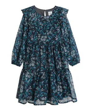اس ام واي كي فستان بنقشة زهور - أزرق
