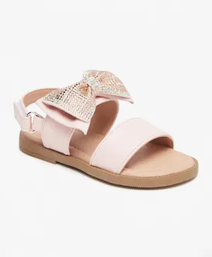Flora Bella by Shoeexpress Bow Embellished Strap Sandals - Pink