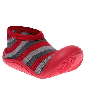 Pimpolho Sock with Sole - Red & Grey