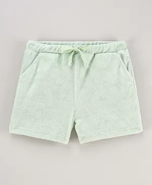 Nakd Terry Cloth Mini Shorts - Light Green