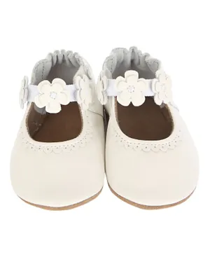 Robeez Claire Mary Jane Soft Sole Booties - White