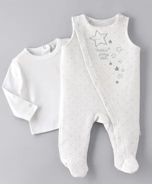 Rock a Bye Baby 2 Pieces Combo Set - White