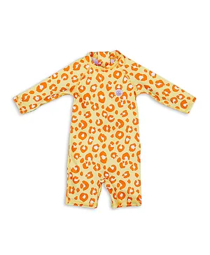 Badawii Animal Print Legged Swimsuit - Yellow