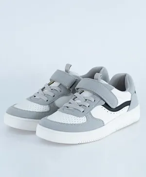 Just Kids Brands Lucas Velcro With Elastic Lace Life Style Casual Shoes - Grey