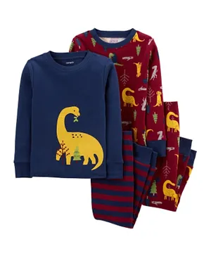 Carter's 4-Piece Dinosaur 100% Snug Fit Cotton PJs - Multicolor
