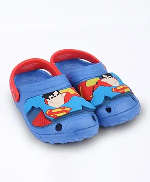 Superman Clogs with LED Lights - Blue