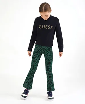 Only Kids All Over Printed Flared Pants - Lush Meadow