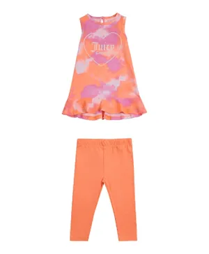 Juicy Couture Graphic Frill Dress and Legging Set - Multicolor