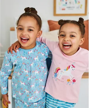 JoJo Maman Bebe 2 Pack Jersey Pyjamas - Unicorn