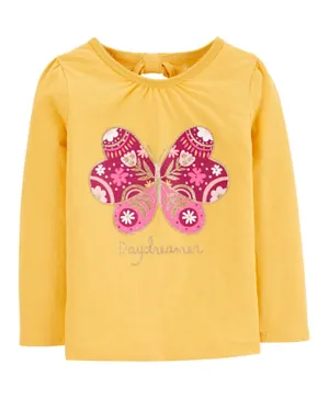Carter's Butterfly Jersey T-Shirt - Yellow