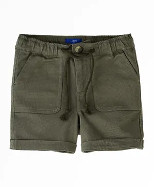 Jam Solid Cotton Shorts With Pockets - Green
