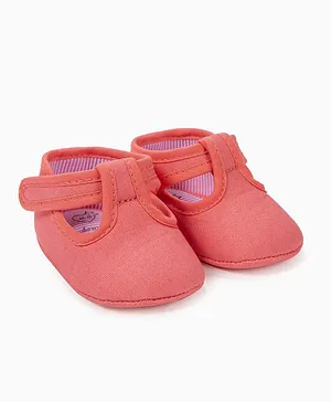 Zippy Velcro Closure Booties - Tea Rose