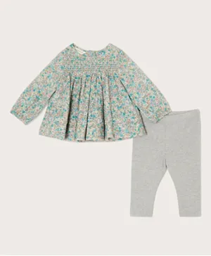 Monsoon Children Woven Ditsy Top and Pants Set - Multicolor