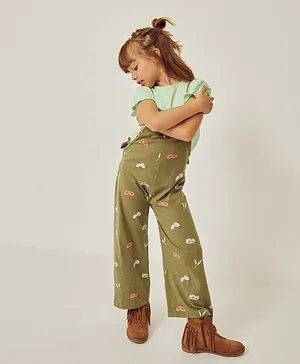 Zippy Floral Jumpsuit - Green