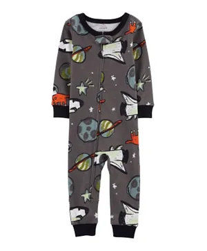 Carter's 1-Piece Space 100% Snug Fit Cotton Footless Sleepsuit - Grey